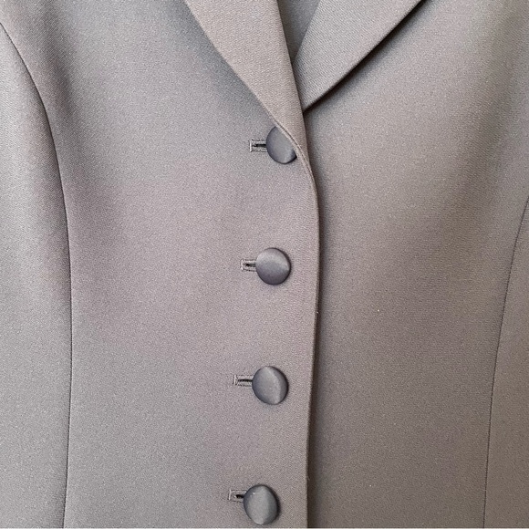 KASPER vintage grey/powder blue formal / dressy suit set with skirt 6P - Picture 2 of 8